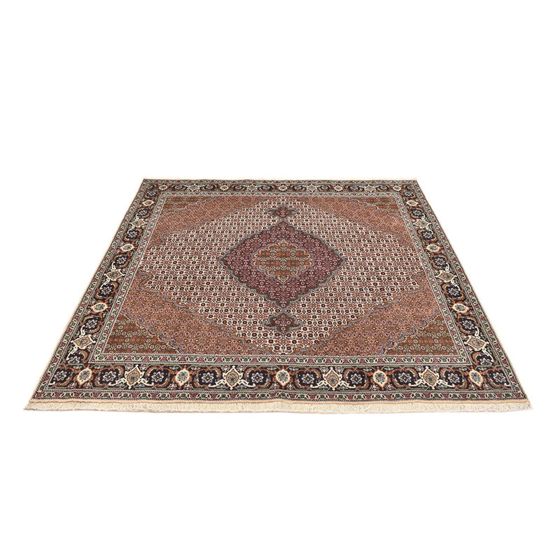 Perserteppich - Täbriz - Royal quadratisch  - 204 x 200 cm - hellbraun