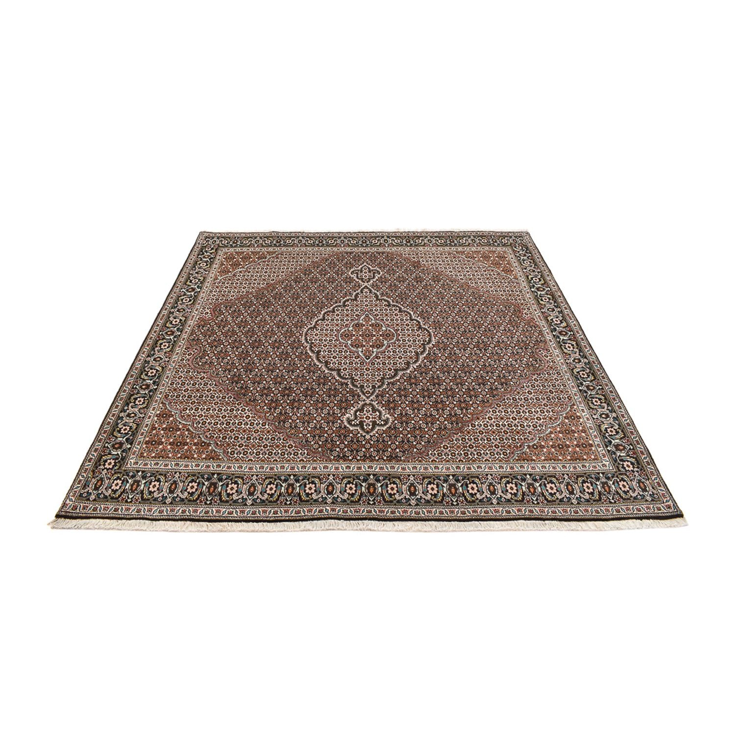 Perserteppich - Täbriz - Royal quadratisch  - 208 x 204 cm - braun