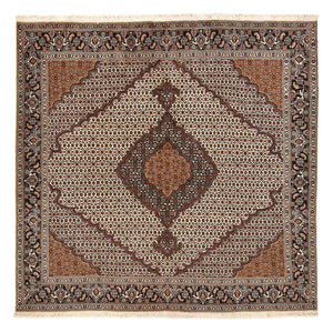 Perserteppich - Täbriz - Royal quadratisch  - 200 x 197 cm - hellbraun