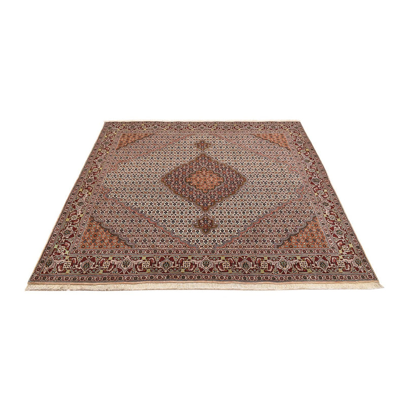 Perserteppich - Täbriz - Royal quadratisch  - 202 x 198 cm - hellbraun