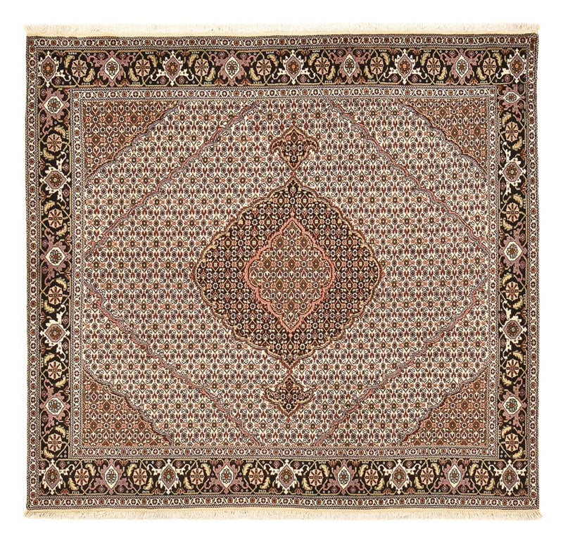 Perserteppich - Täbriz - Royal quadratisch  - 198 x 194 cm - hellbraun
