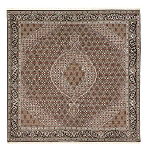 Perserteppich - Täbriz - Royal quadratisch  - 204 x 193 cm - braun