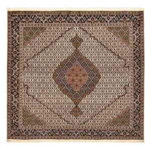 Perserteppich - Täbriz - Royal quadratisch  - 204 x 200 cm - hellbraun