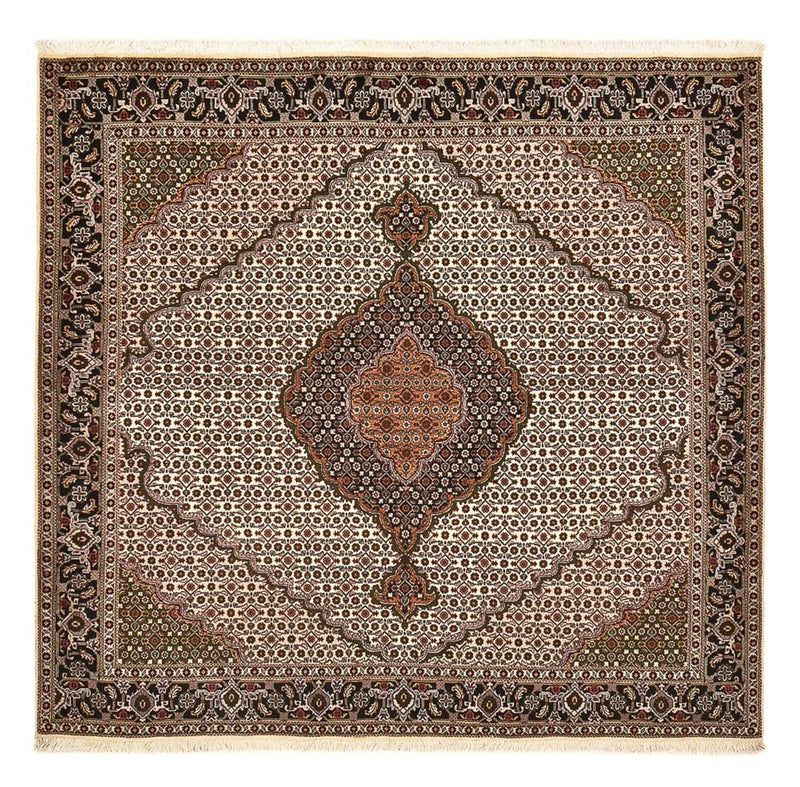 Perserteppich - Täbriz - Royal quadratisch  - 204 x 200 cm - hellbraun
