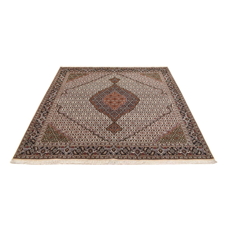 Perserteppich - Täbriz - Royal quadratisch  - 204 x 200 cm - hellbraun