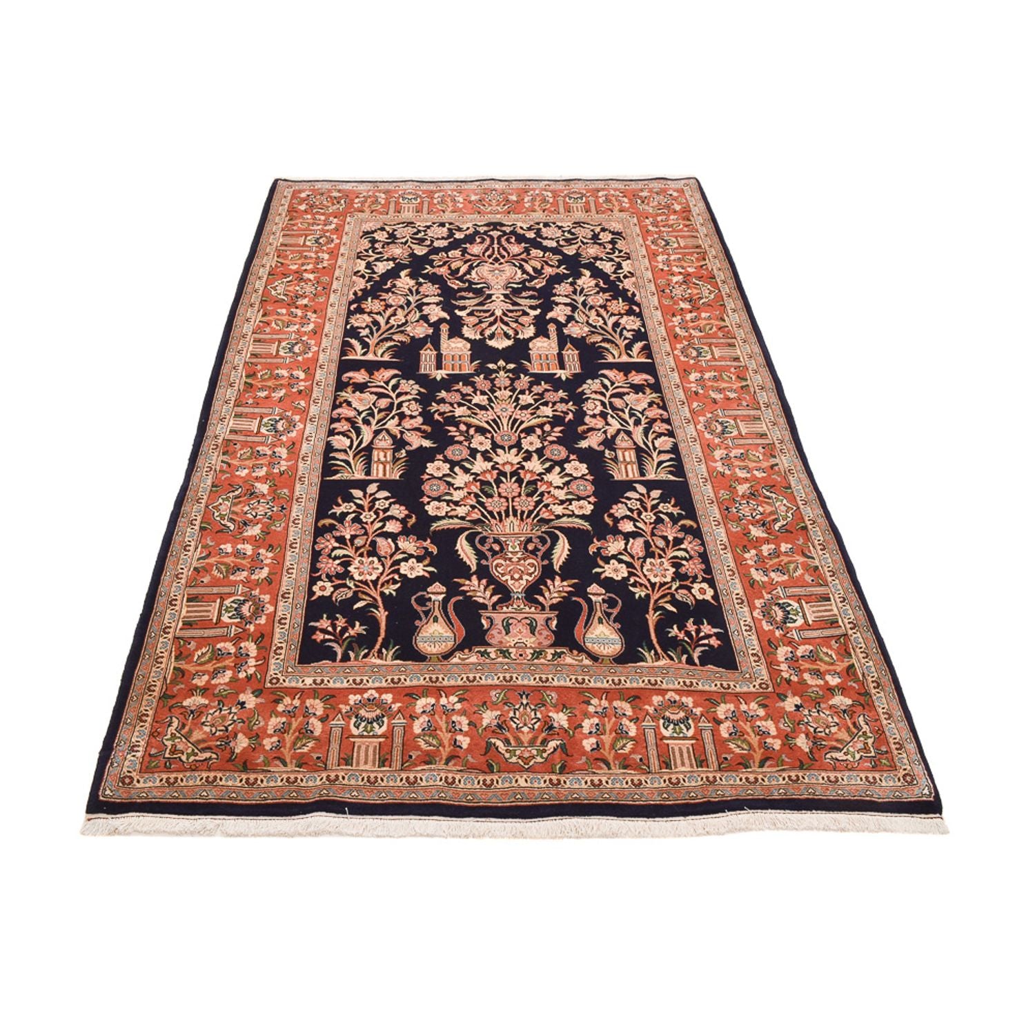 Perserteppich - Ghom - Royal - 270 x 157 cm - dunkelblau