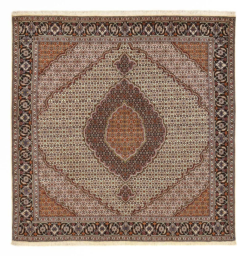 Perserteppich - Täbriz - Royal quadratisch  - 210 x 200 cm - hellbraun