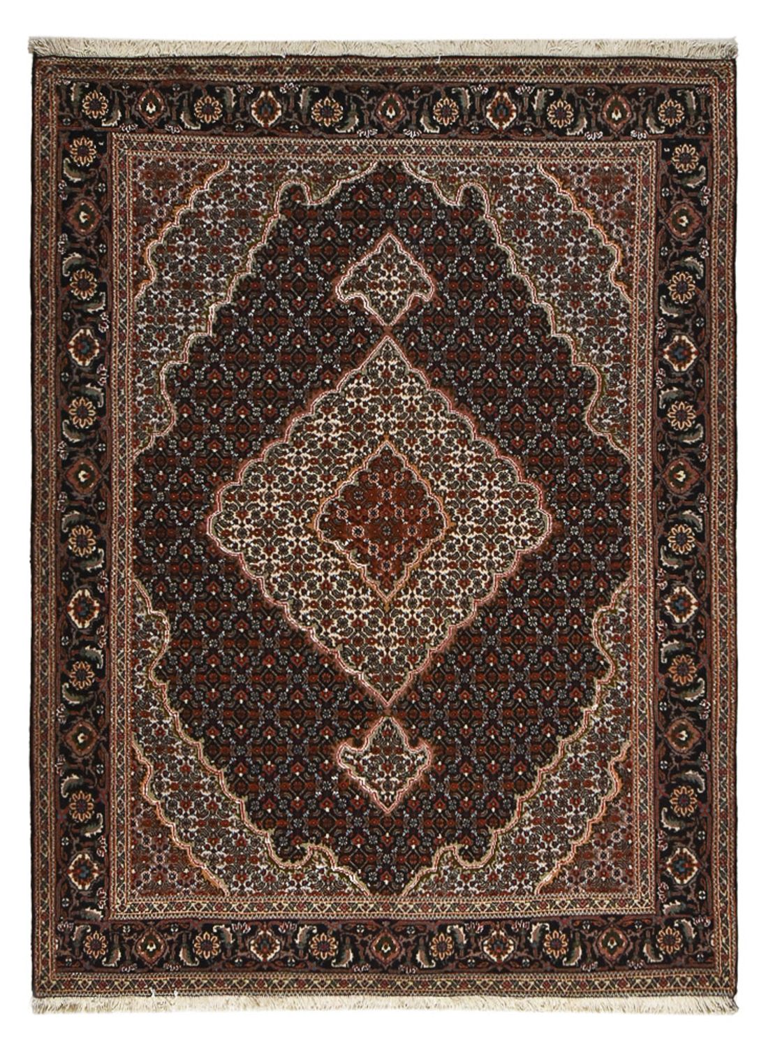 Perserteppich - Täbriz - Royal - 202 x 153 cm - dunkelbraun