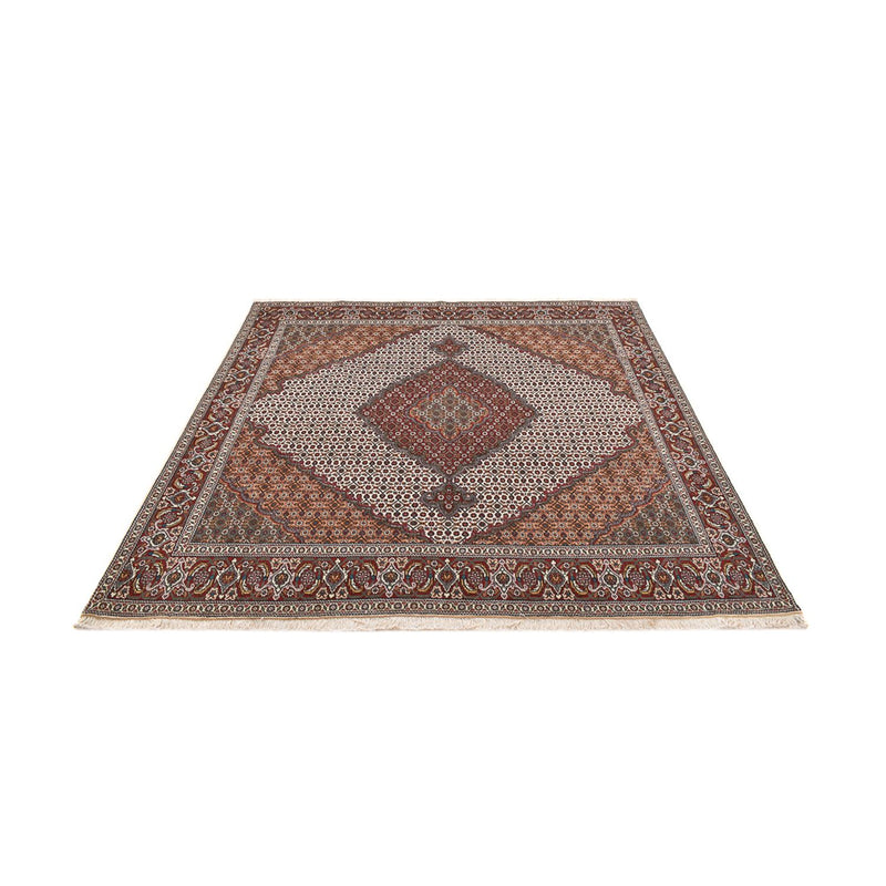 Perserteppich - Täbriz - Royal quadratisch  - 204 x 202 cm - hellbraun