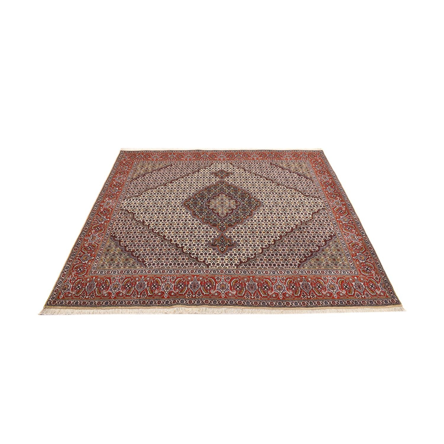 Perserteppich - Täbriz - Royal quadratisch  - 205 x 193 cm - braun