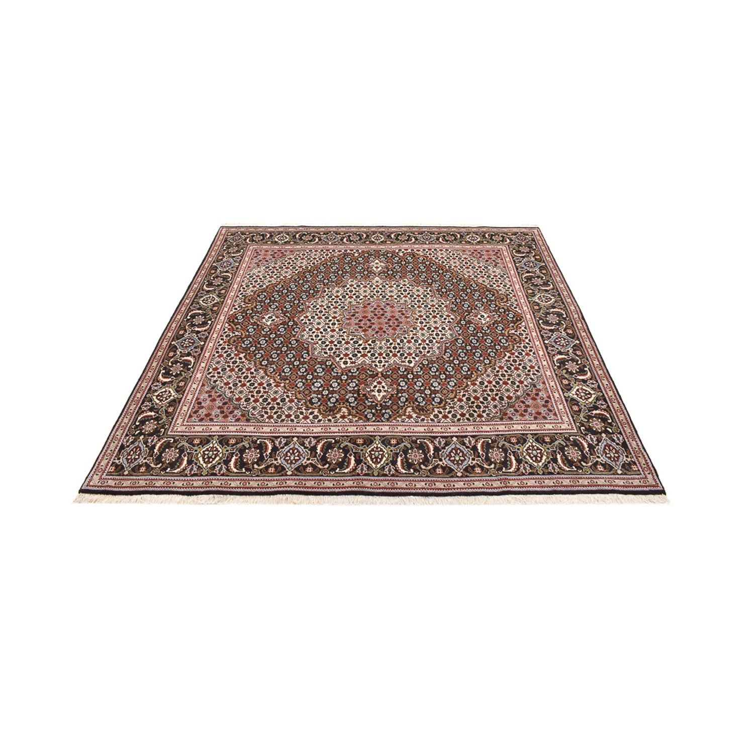 Perserteppich - Täbriz - Royal quadratisch  - 203 x 202 cm - braun