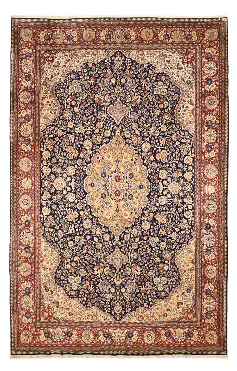 Perserteppich - Täbriz - Royal - 381 x 250 cm - dunkelblau