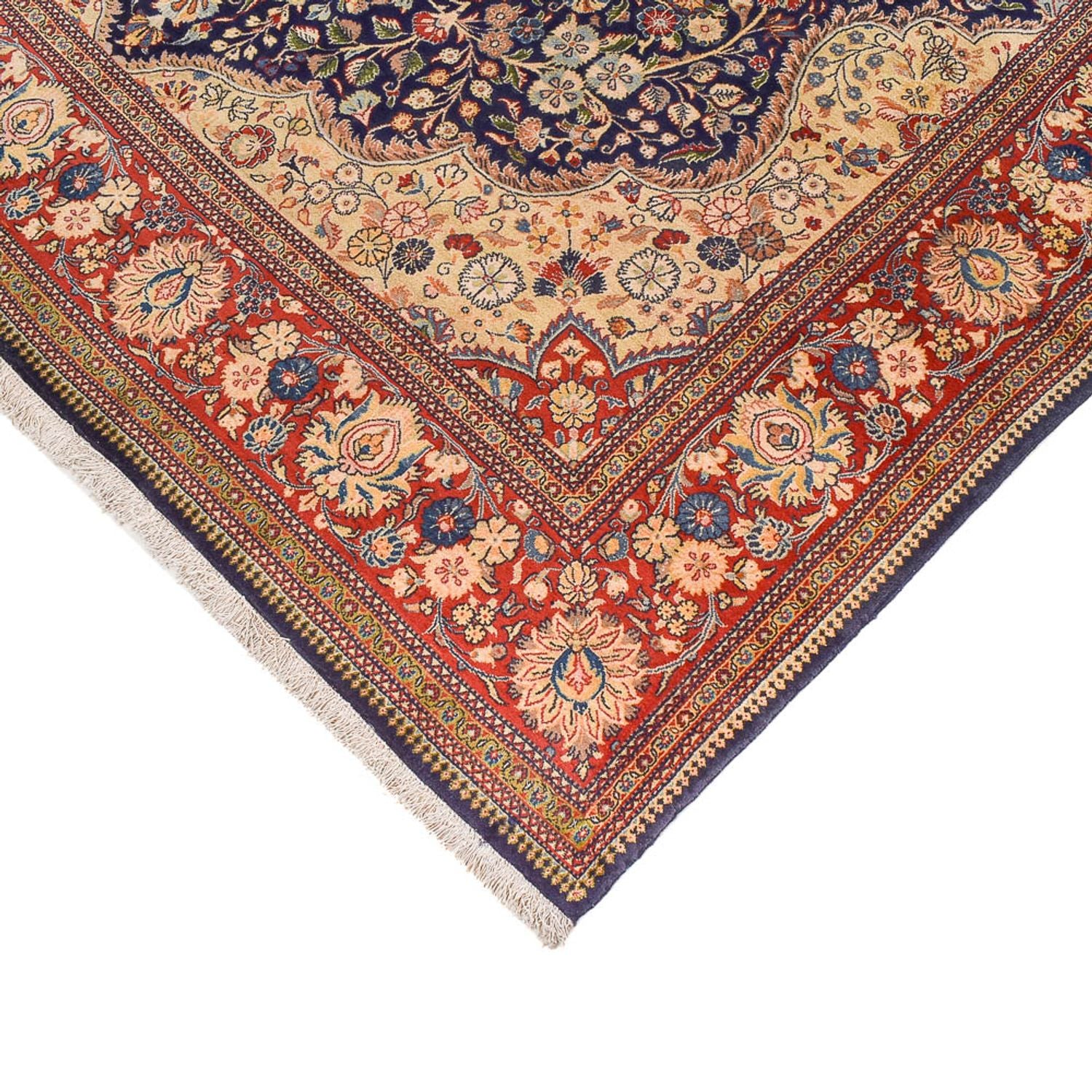 Perserteppich - Täbriz - Royal - 381 x 250 cm - dunkelblau