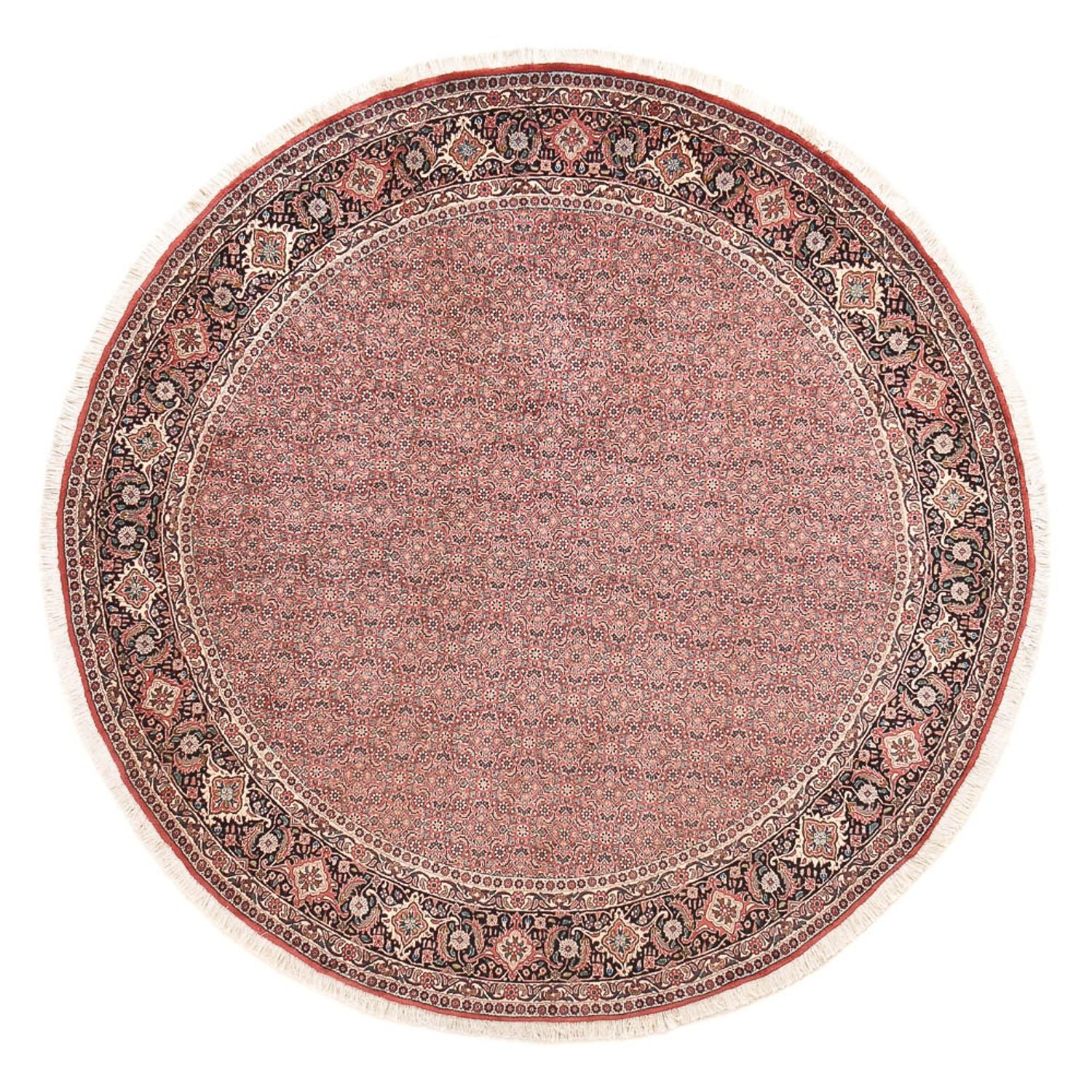 Perserteppich - Bidjar rund  - 255 x 255 cm - hellrot