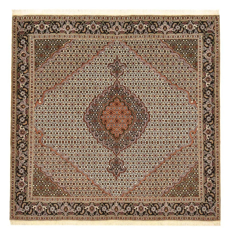 Perserteppich - Täbriz - Royal quadratisch  - 203 x 198 cm - hellbraun