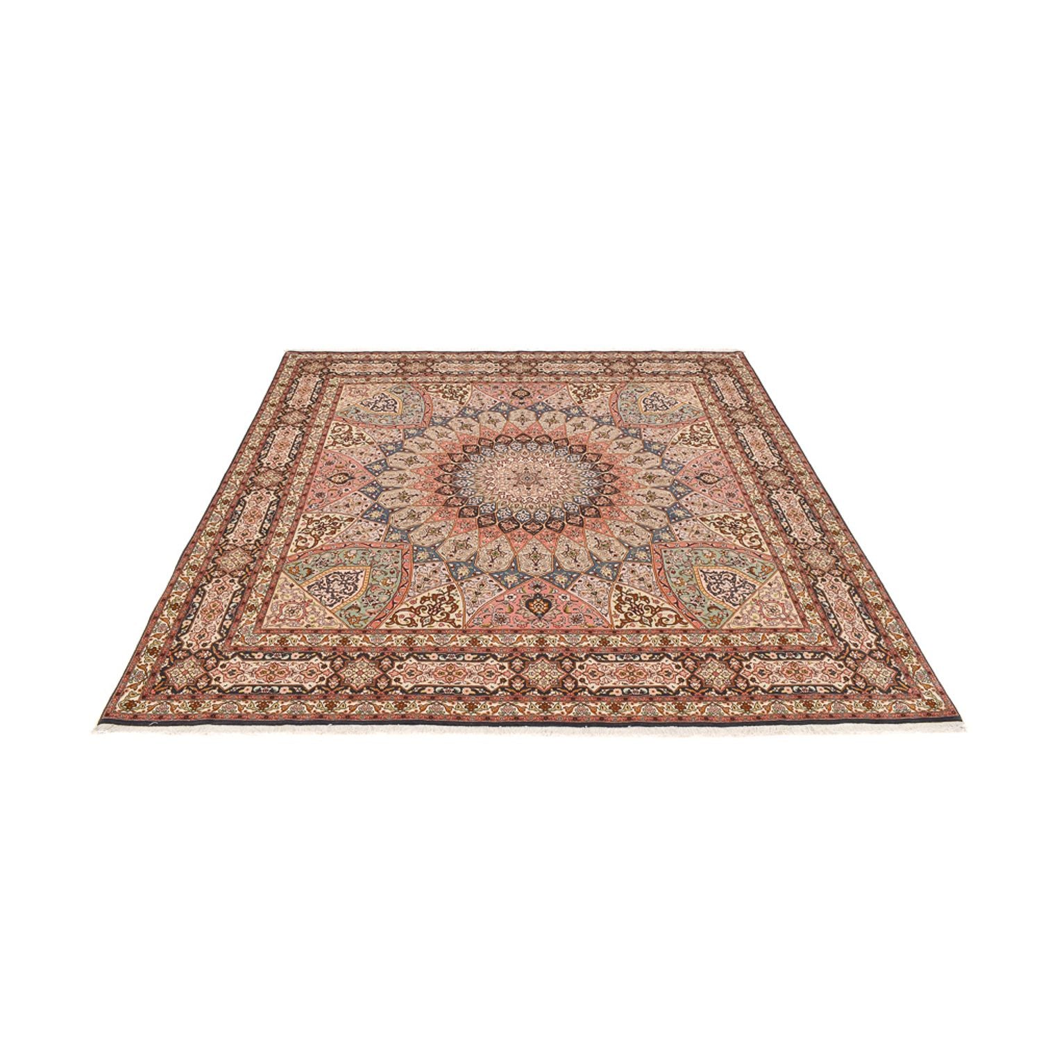 Perserteppich - Täbriz - Royal - 263 x 252 cm - dunkelbeige