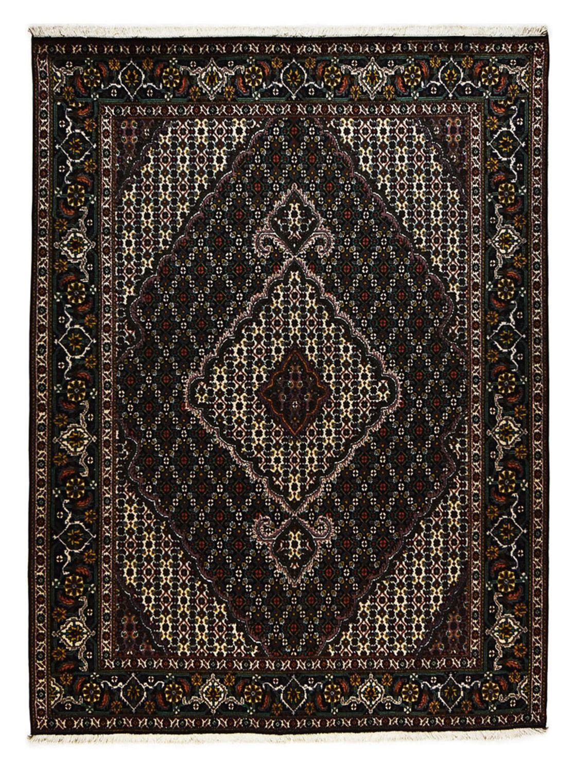 Perserteppich - Täbriz - Royal - 208 x 150 cm - dunkelbraun
