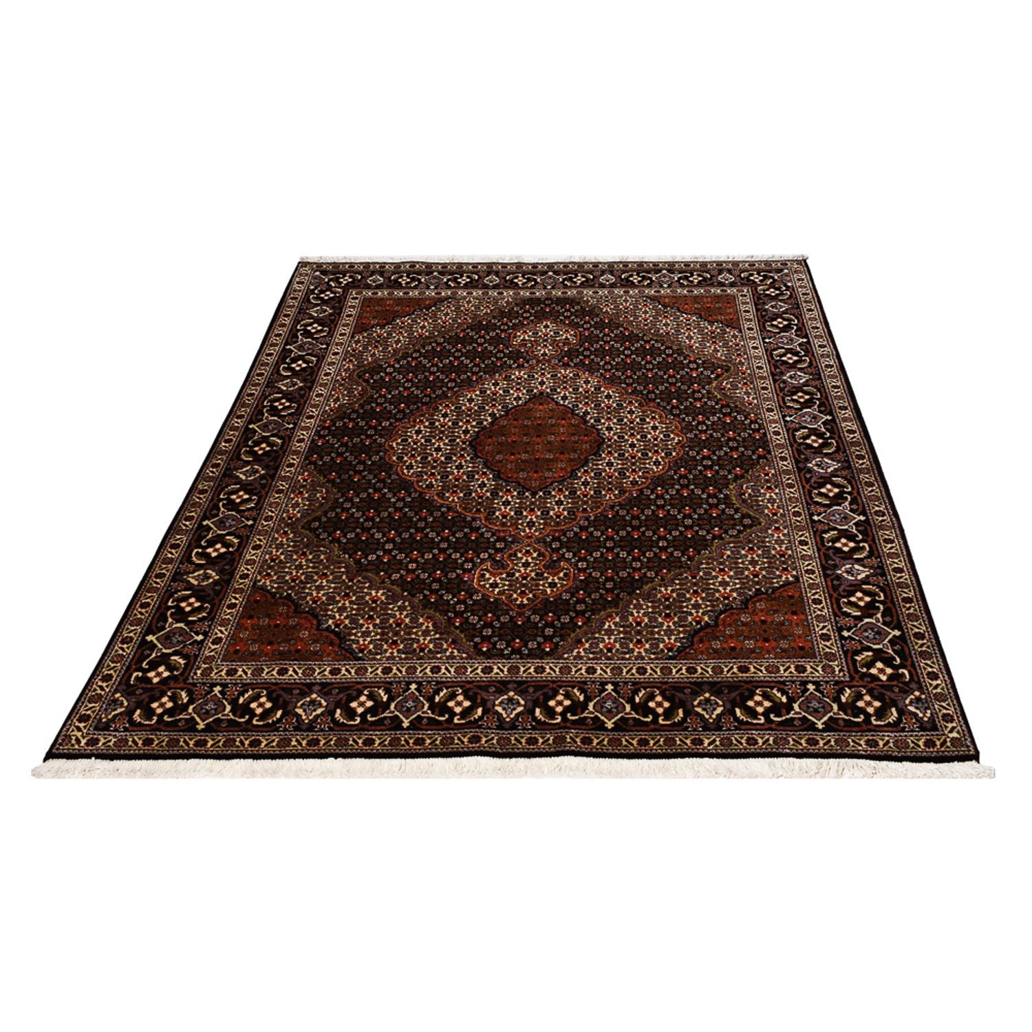 Perserteppich - Täbriz - Royal - 205 x 153 cm - dunkelbraun