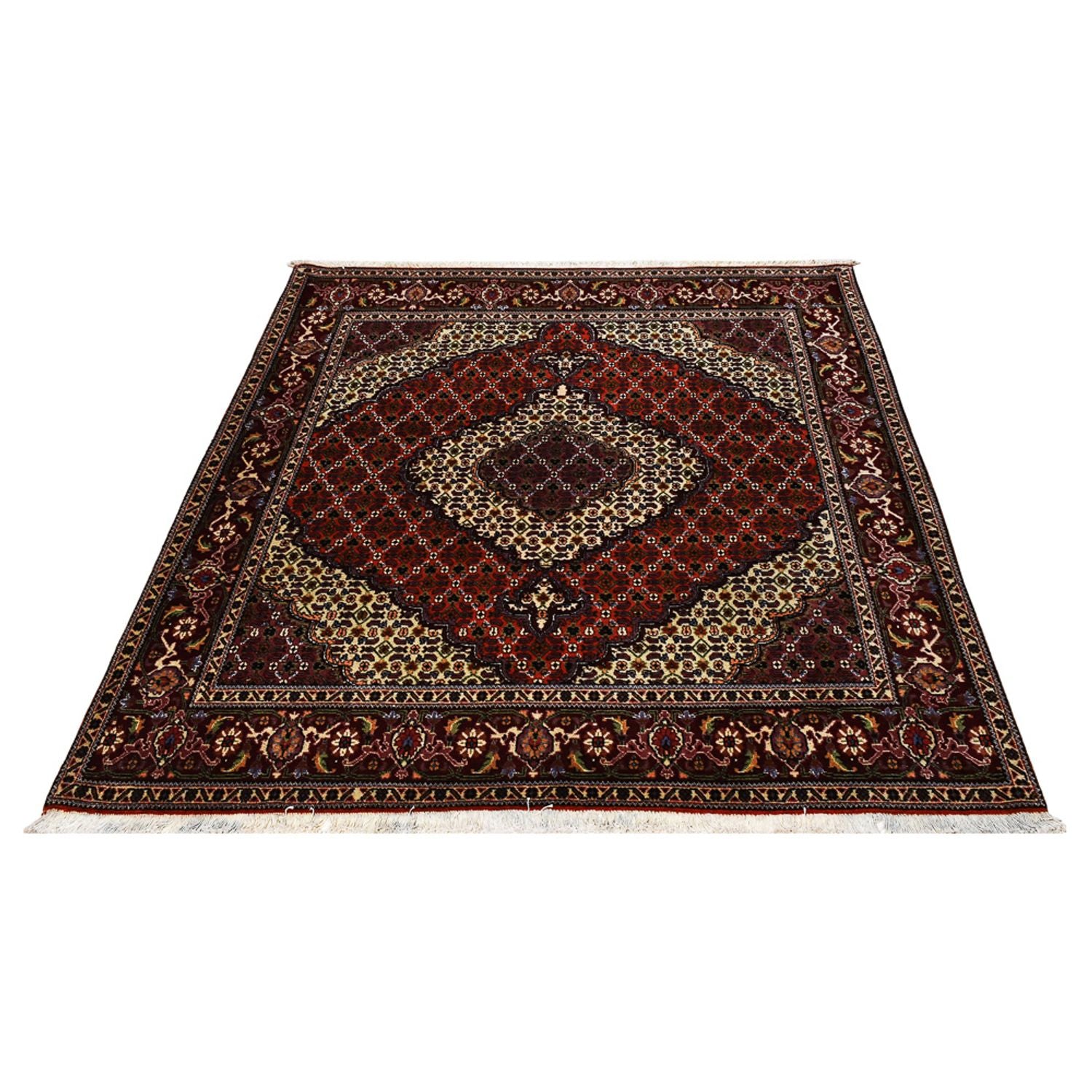 Perserteppich - Täbriz - Royal - 200 x 155 cm - dunkelrot