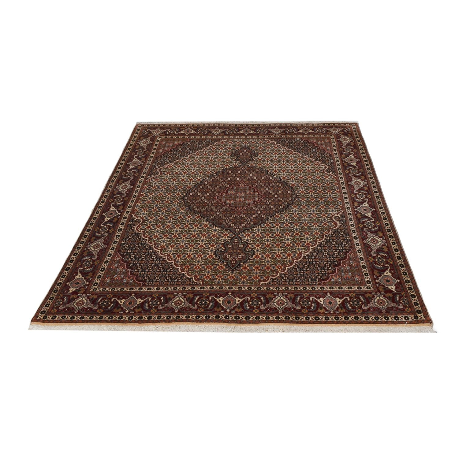 Perserteppich - Täbriz - Royal - 203 x 156 cm - hellbraun