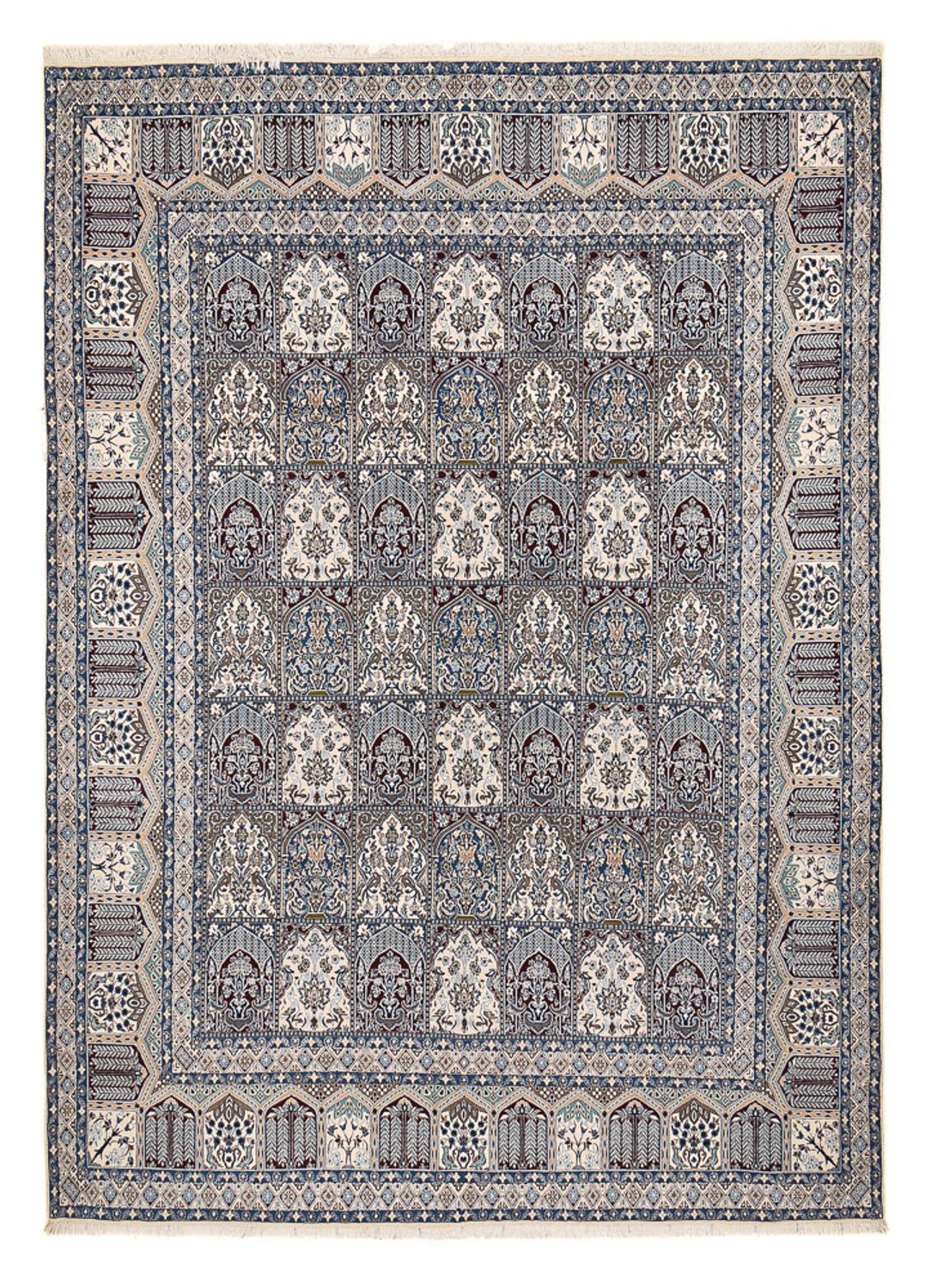 Perserteppich - Nain - Premium - 413 x 301 cm - grau