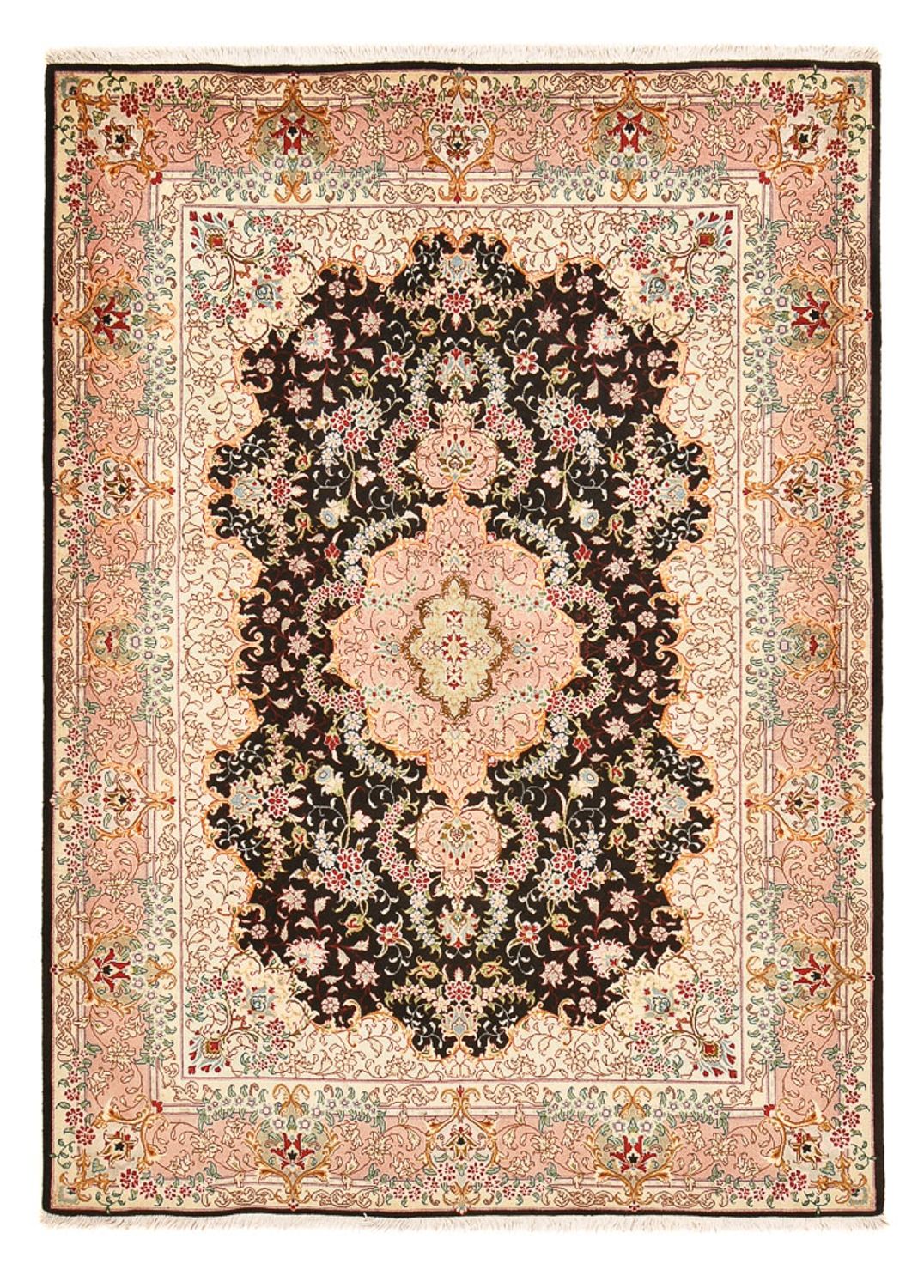 Perserteppich - Täbriz - Royal - 210 x 151 cm - dunkelblau