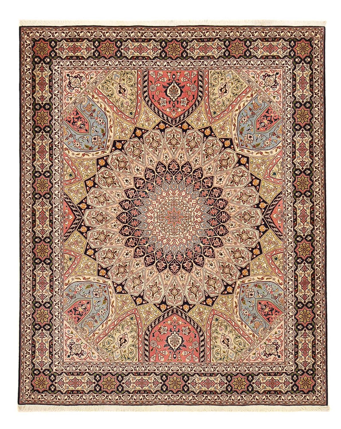 Perserteppich - Täbriz - Royal - 250 x 208 cm - dunkelbeige