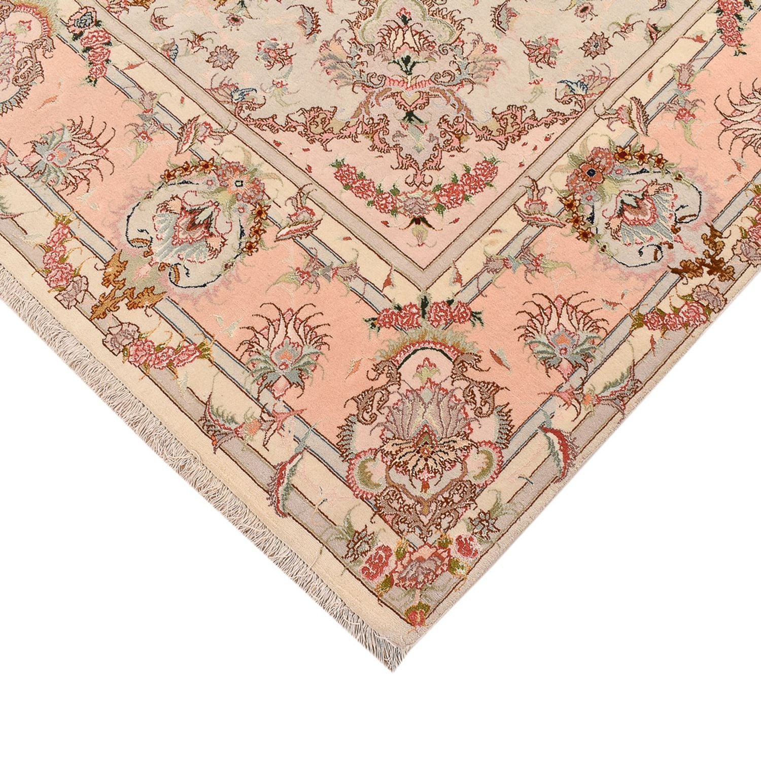 Perserteppich - Täbriz - Royal - 312 x 202 cm - dunkelbeige