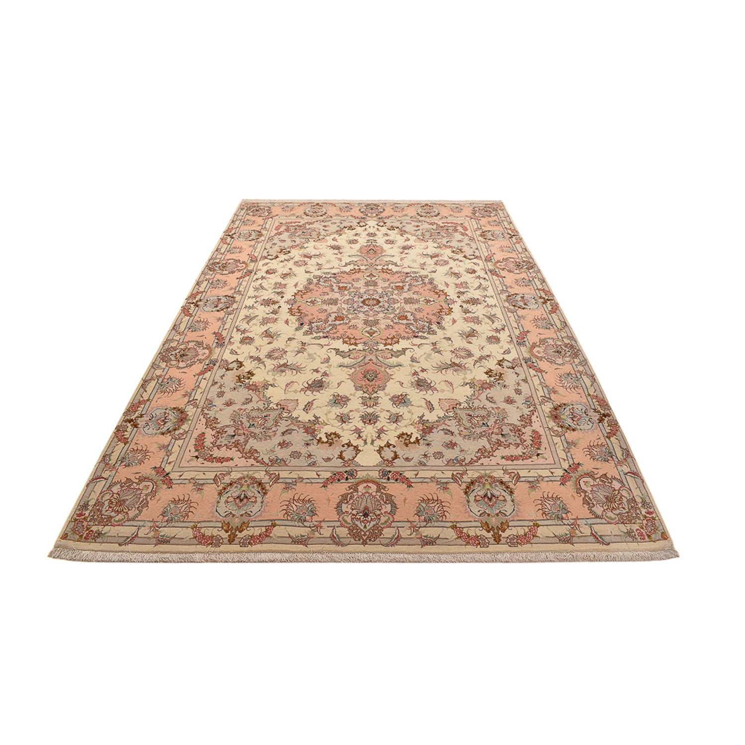 Perserteppich - Täbriz - Royal - 312 x 202 cm - dunkelbeige