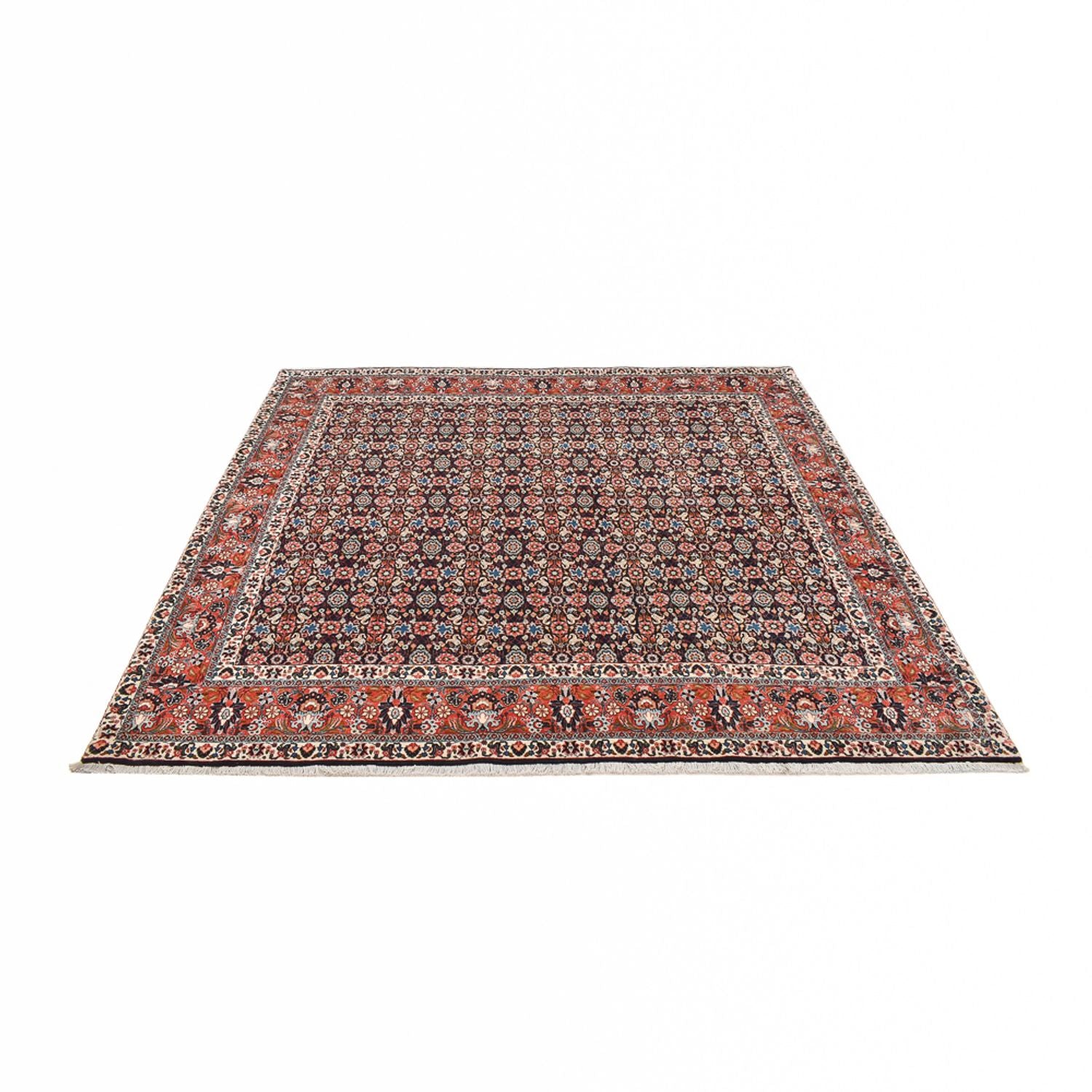 Perserteppich - Bidjar quadratisch  - 254 x 243 cm - dunkelrot