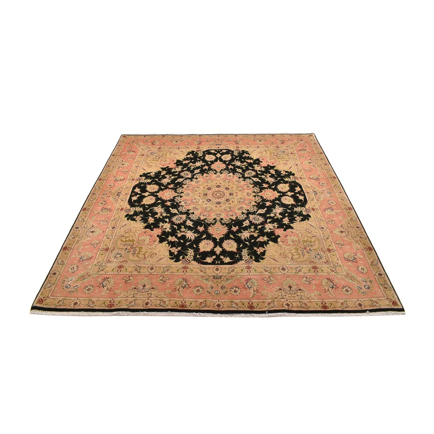 Perserteppich - Täbriz - Royal quadratisch  - 202 x 196 cm - dunkelblau
