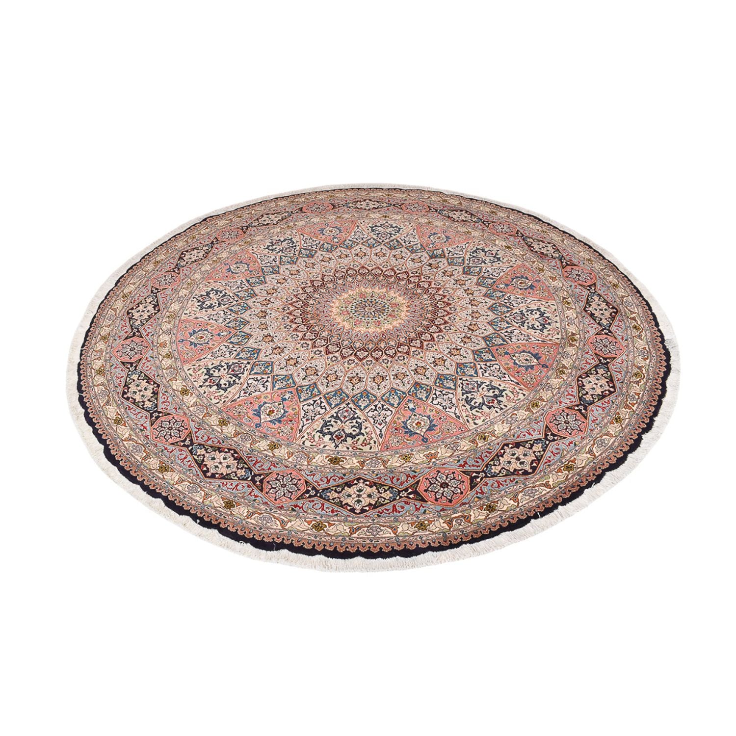 Perserteppich - Täbriz - Royal rund  - 250 x 250 cm - mehrfarbig