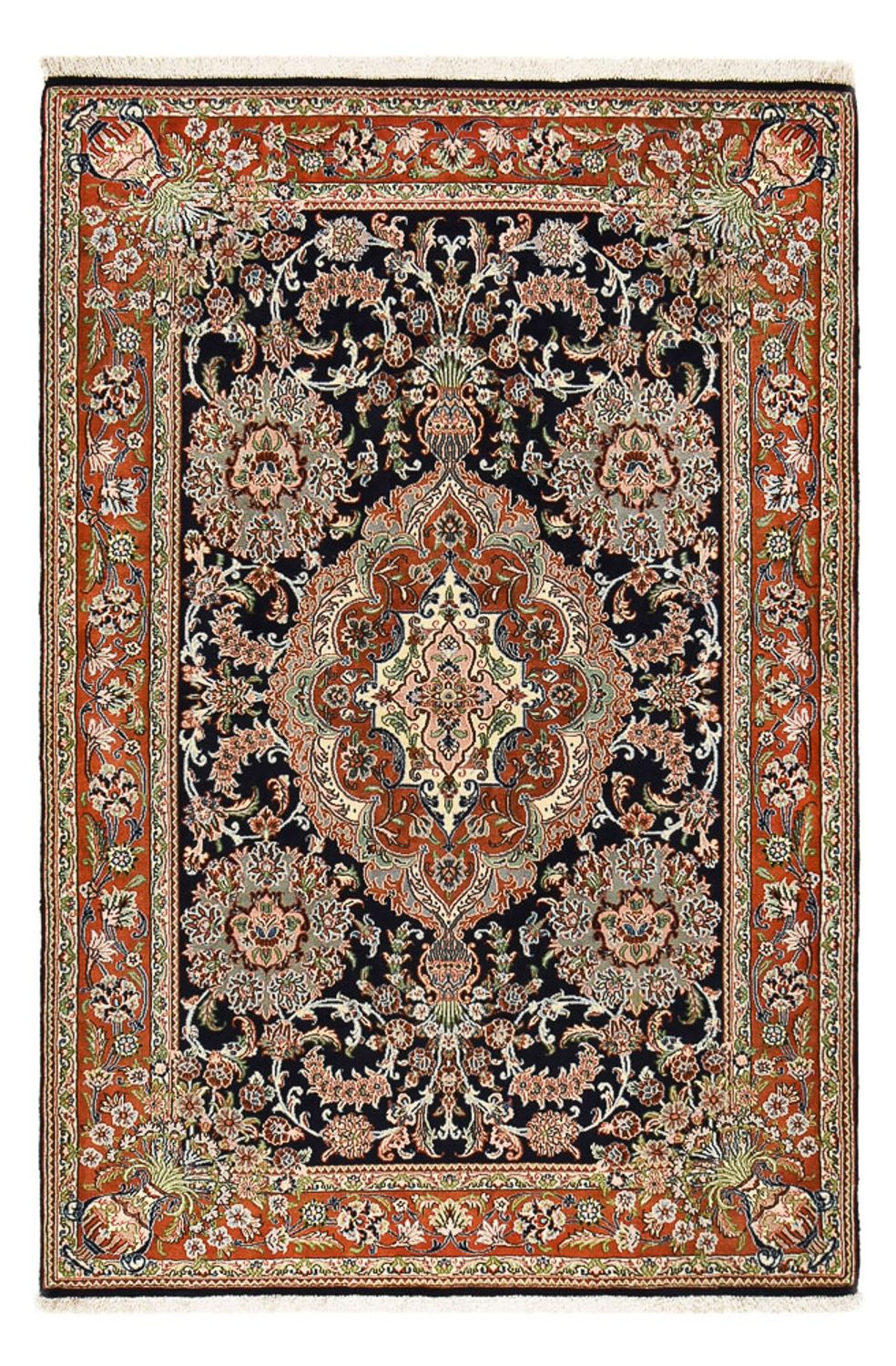 Perserteppich - Ghom - Royal - 208 x 137 cm - dunkelbeige