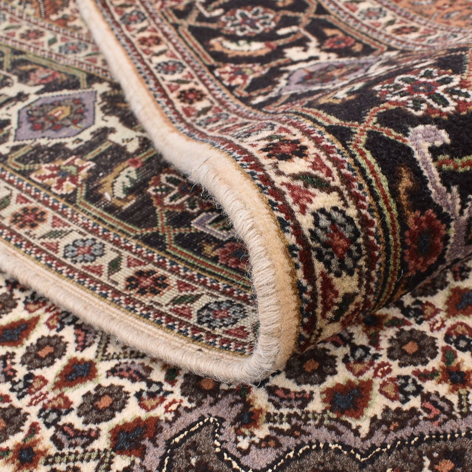 Perserteppich - Täbriz - Royal quadratisch  - 203 x 195 cm - dunkelbeige