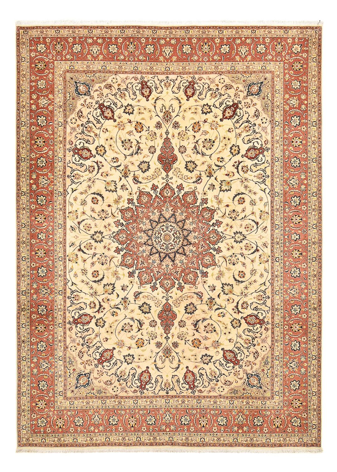 Perserteppich - Täbriz - Royal - 358 x 250 cm - hellbeige