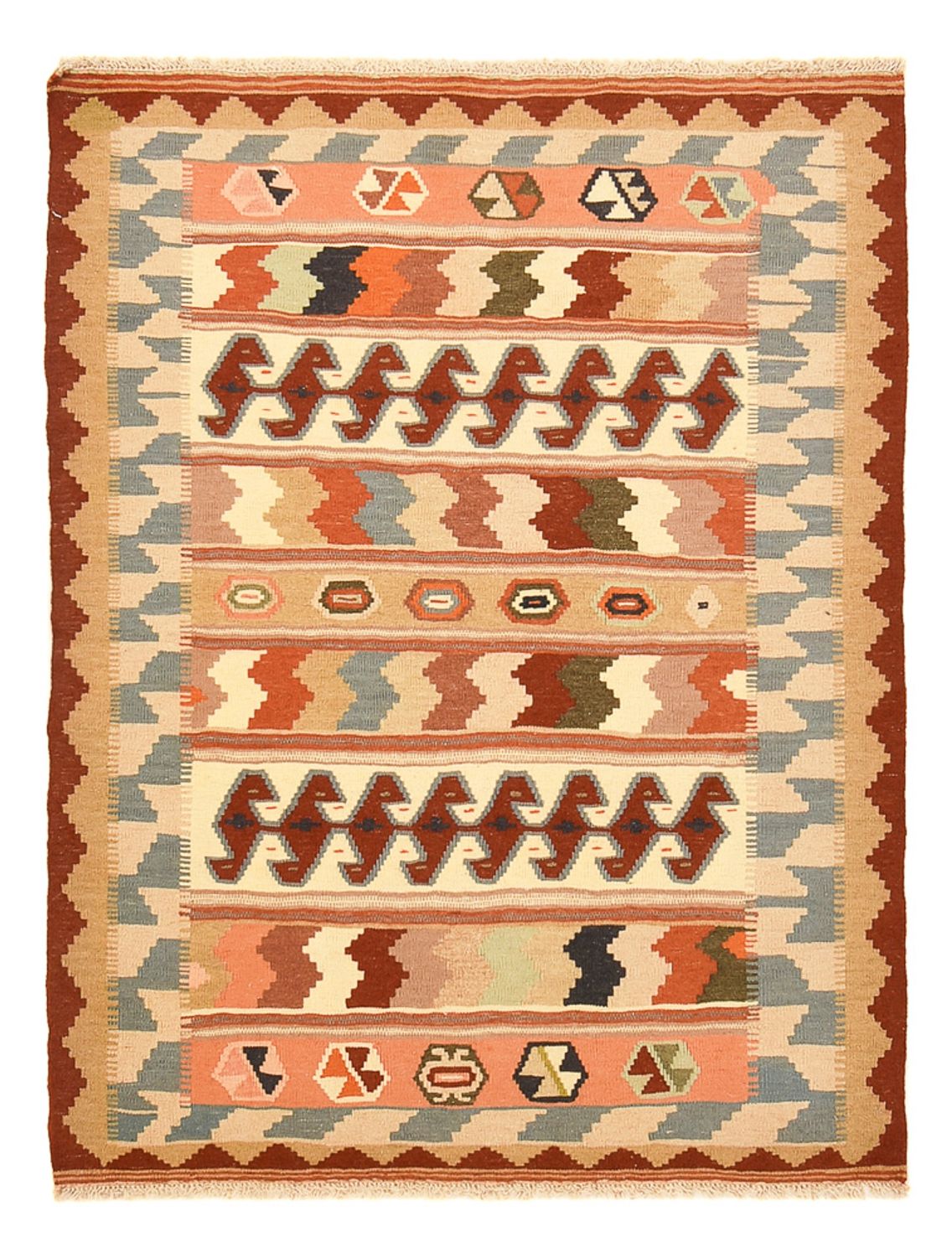 Kelim Teppich - Oriental - 147 x 110 cm - mehrfarbig