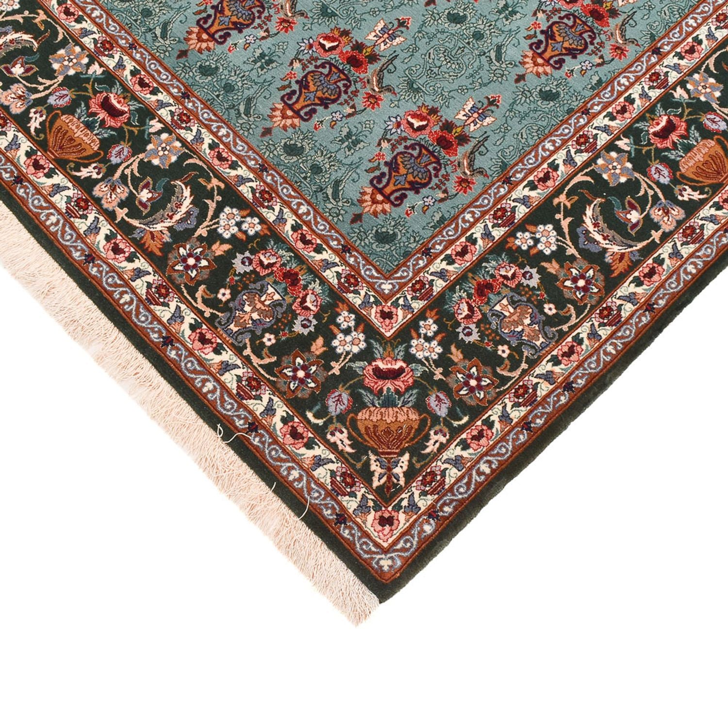 Perserteppich - Isfahan - Premium - 193 x 130 cm - türkis