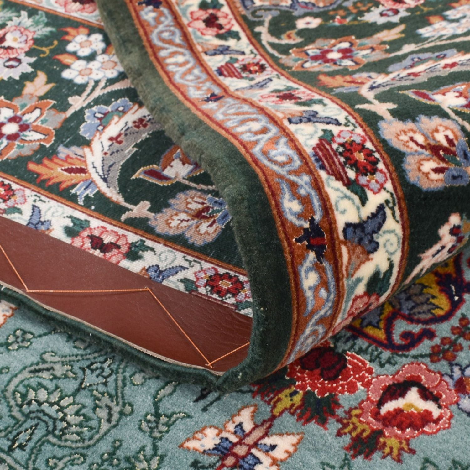 Perserteppich - Isfahan - Premium - 193 x 130 cm - türkis