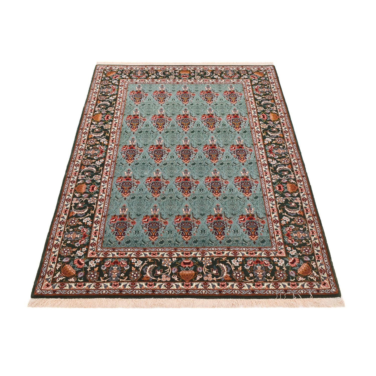 Perserteppich - Isfahan - Premium - 193 x 130 cm - türkis
