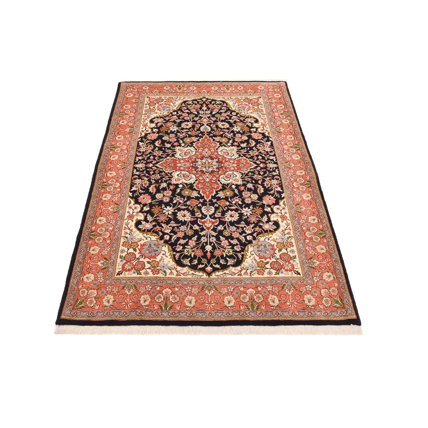 Perserteppich - Ghom - Royal - 227 x 140 cm - dunkelblau