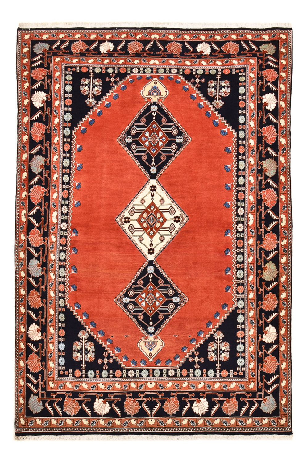 Gabbeh Teppich - Kaschkuli Perser - 262 x 172 cm - hellrot