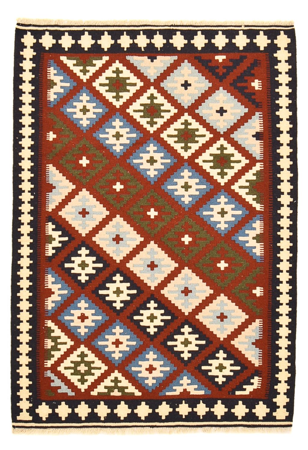 Kelim Teppich - Oriental - 145 x 100 cm - mehrfarbig