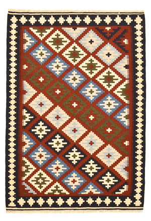 Kelim Teppich - Oriental - 145 x 100 cm - mehrfarbig