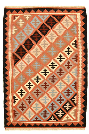 Kelim Teppich - Oriental - 145 x 98 cm - mehrfarbig