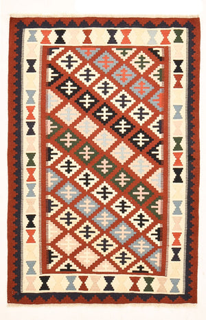 Kelim Teppich - Oriental - 155 x 100 cm - mehrfarbig