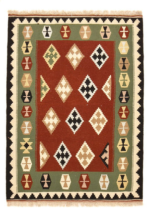 Kelim Teppich - Oriental - 146 x 110 cm - mehrfarbig