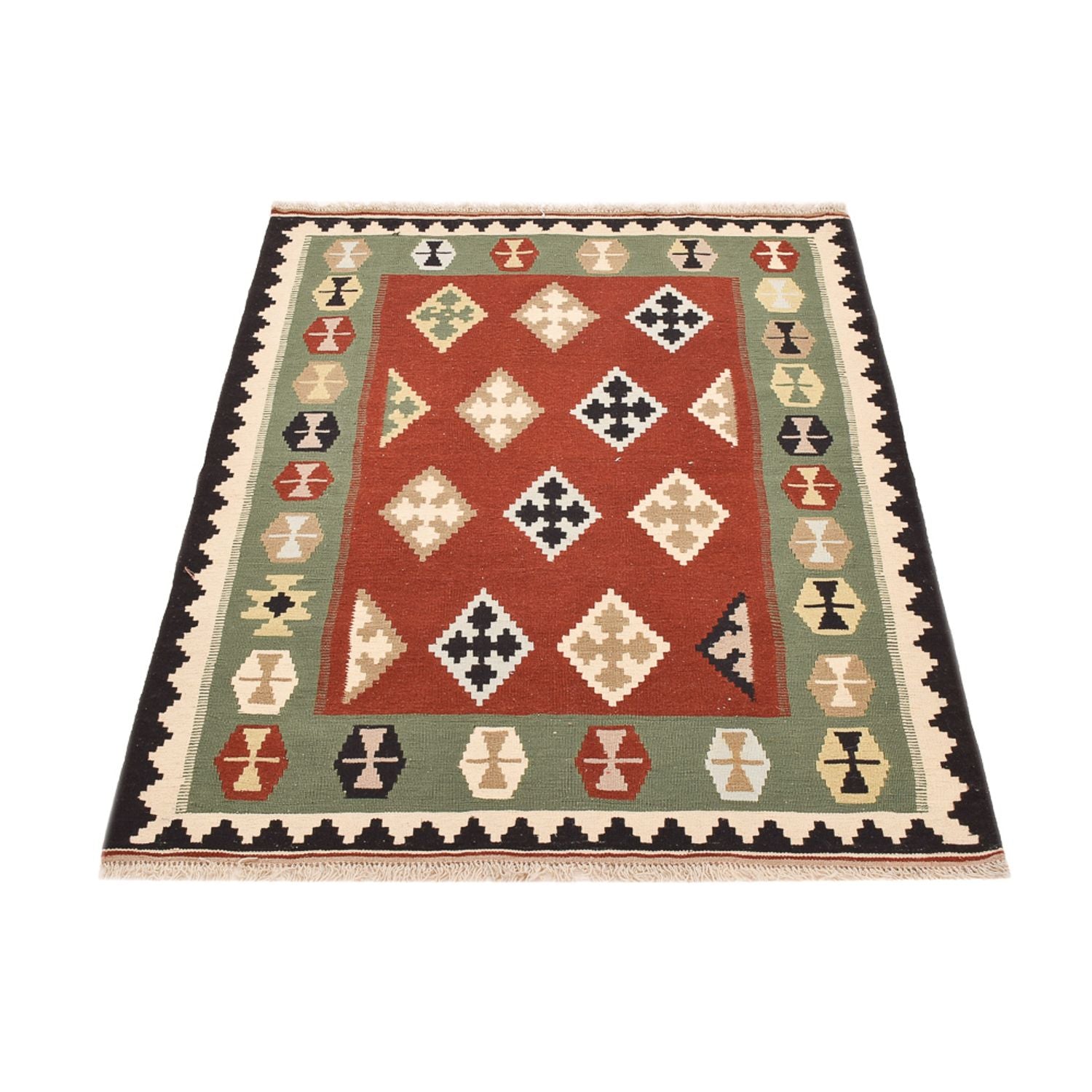 Kelim Teppich - Oriental - 146 x 110 cm - mehrfarbig