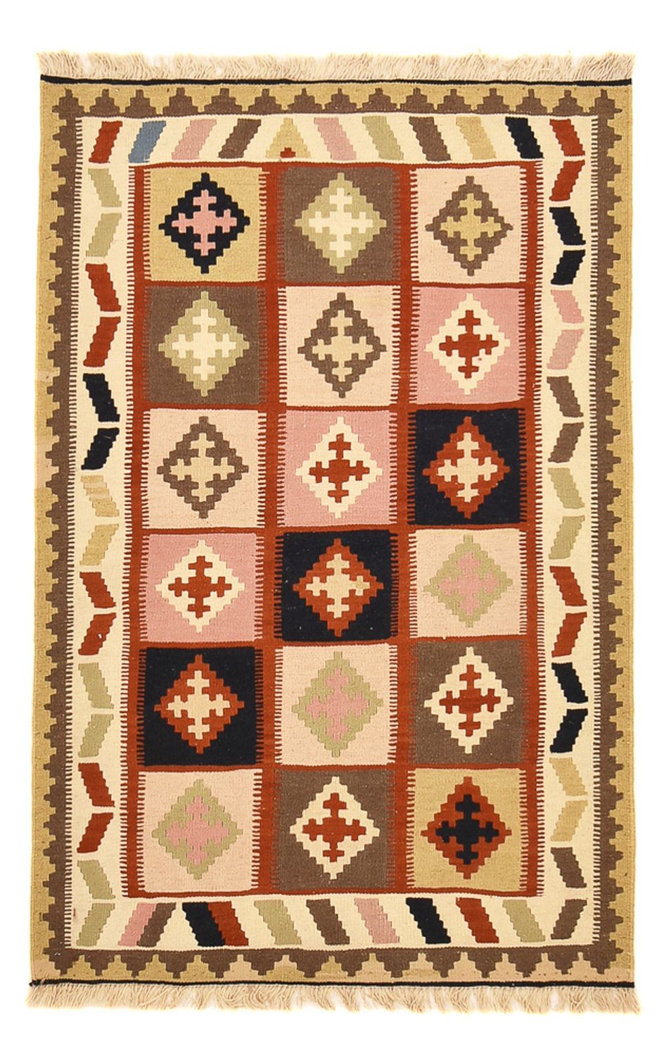 Kelim Teppich - Oriental - 146 x 100 cm - mehrfarbig