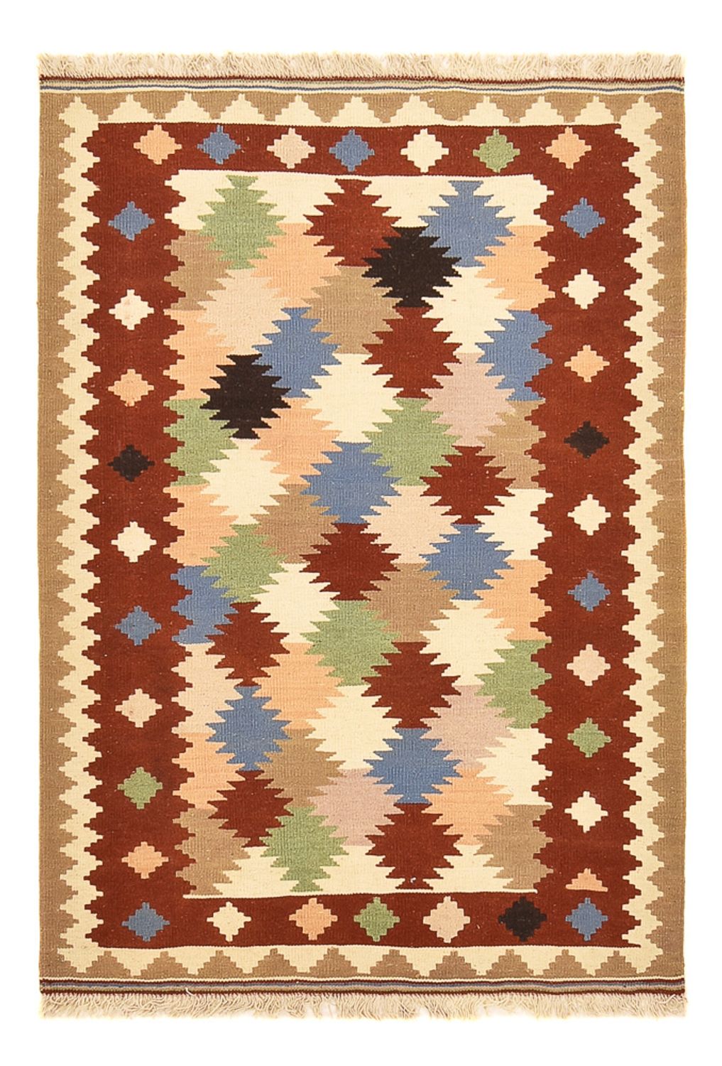 Kelim Teppich - Oriental - 146 x 100 cm - mehrfarbig