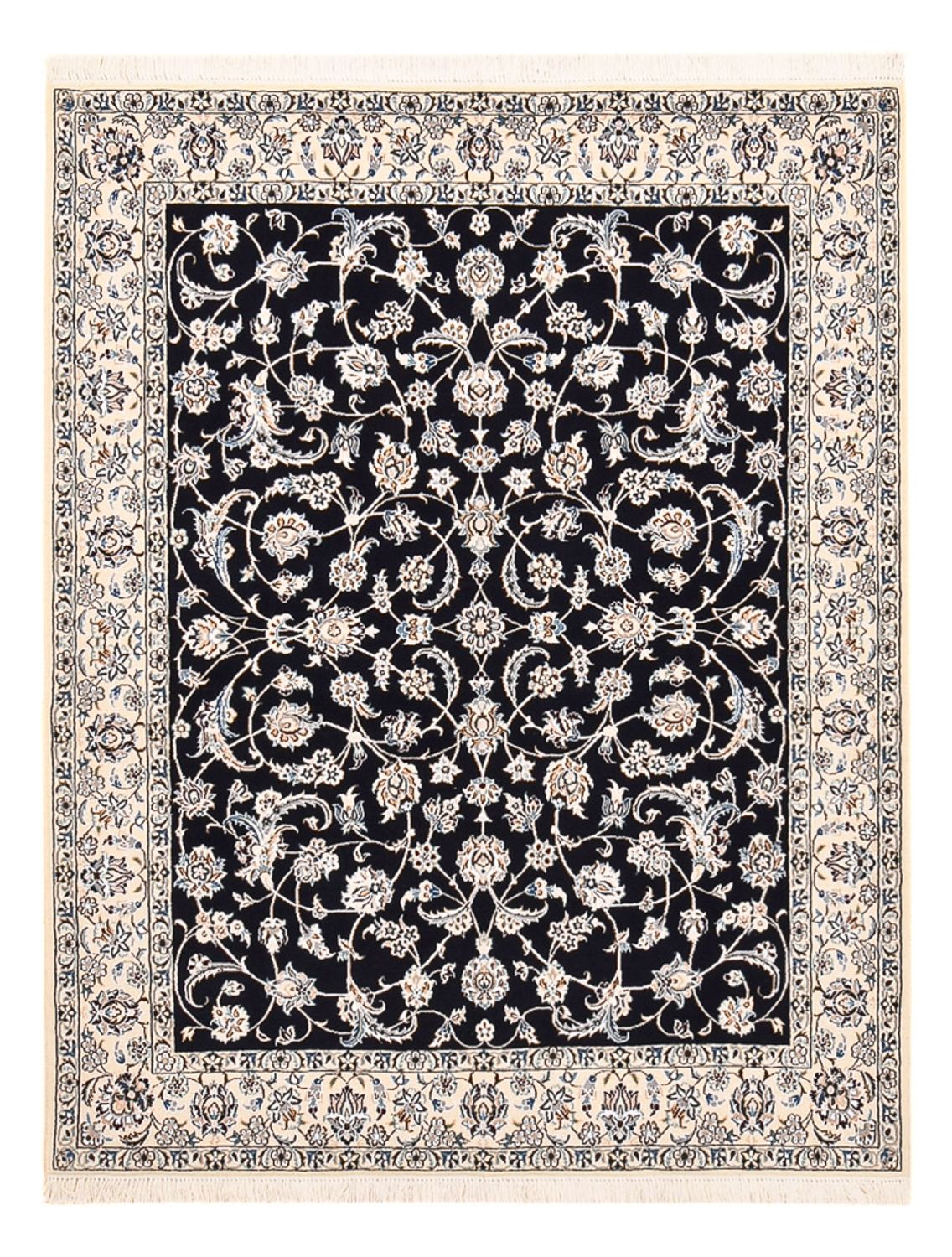 Perserteppich - Nain - Royal - 190 x 148 cm - dunkelblau